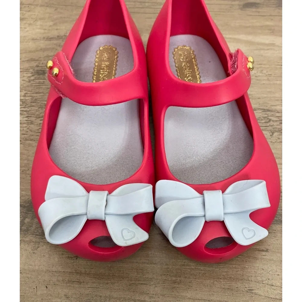Mini Melissa Ultragirl Mary Jane Jelly Shoes Pink  Toddler sz‎ 7